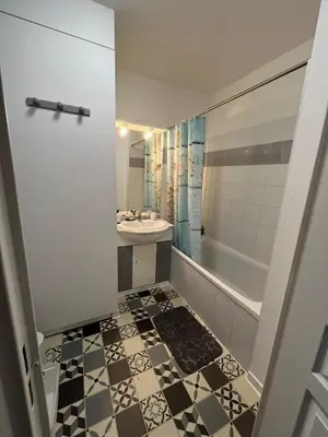 Salle de bains dans l'établissement Appartement cosy au calme avec jardin et parking