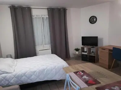 Télévision ou salle de divertissement dans l'établissement Studio meublé 27 mètres carrés wifi netflix