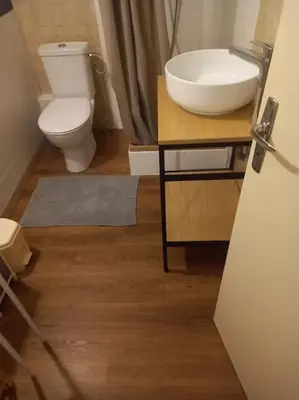 Salle de bains dans l'établissement Studio meublé 27 mètres carrés wifi netflix