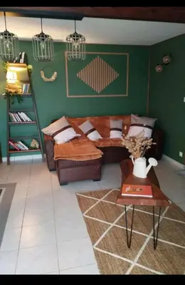 Coin salon dans l'établissement Maison coeur de ferme