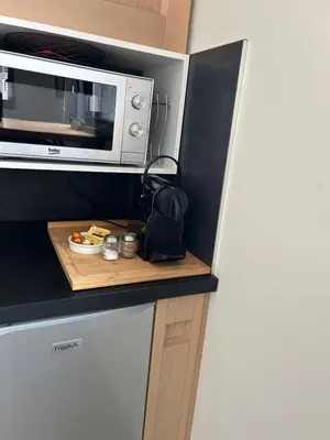 Cuisine ou kitchenette dans l'établissement Le Logis de Niort Appart hôtel Suite de 34m2