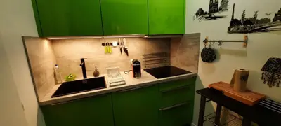 Cuisine ou kitchenette dans l'établissement Demain l'Océan Hyper-centre La Rochelle - Sans le Kit linge ni ménage