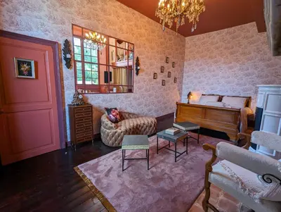 Coin salon dans l'établissement Manoir des Comtes