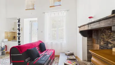 Coin salon dans l'établissement GÎTE Flodid