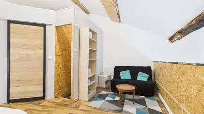 Coin salon dans l'établissement GÎTE Flodid