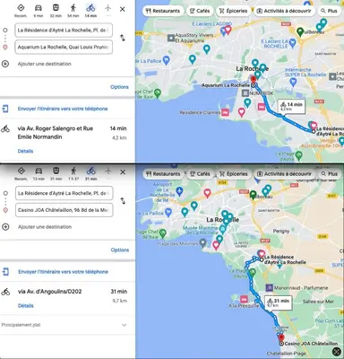Plan de l'établissement A -15min à Vélo du vieux Port La Rochelle 3