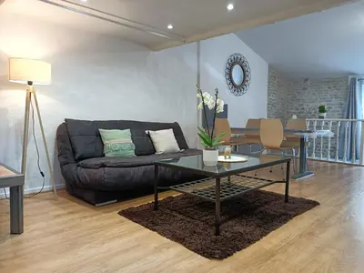 Coin salon dans l'établissement Véritable petit nuage