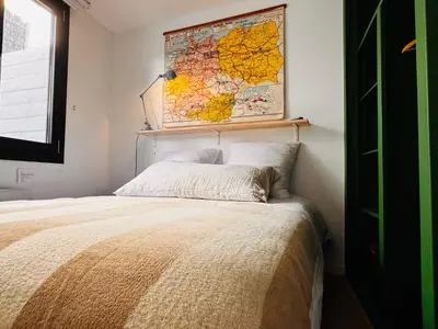Un ou plusieurs lits dans un hébergement de l'établissement Le Petit Ré, Garage privé, Terrasse, Hyper centre