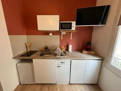 Cuisine ou kitchenette dans l'établissement Studio calme plein centre