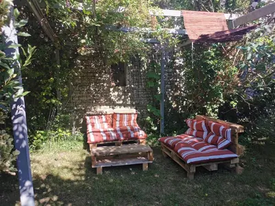 Jardin de l'établissement Les chambres de Cherveux