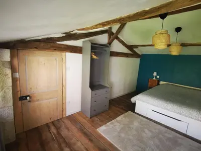 Un ou plusieurs lits dans un hébergement de l'établissement Les chambres de Cherveux