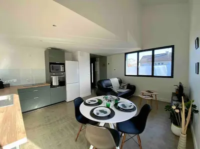 Cuisine ou kitchenette dans l'établissement Le Tropical, Maison T3 - 55m2