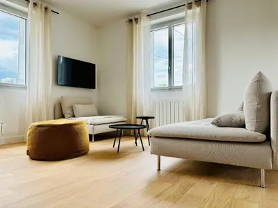 Télévision ou salle de divertissement dans l'établissement La Petite Maison du Quai - face à la sèvre