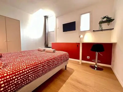 Un ou plusieurs lits dans un hébergement de l'établissement MAISON LA FEUILLERAIE N3-standingmaison-Wifi-proche centre ville-PROPERTY RENTAL NM