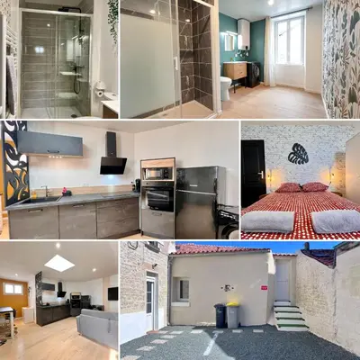 Un ou plusieurs lits dans un hébergement de l'établissement MAISON LA FEUILLERAIE N3-standingmaison-Wifi-proche centre ville-PROPERTY RENTAL NM