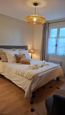 Un ou plusieurs lits dans un hébergement de l'établissement LUCIA AL MARE - chambre d'hôtes
