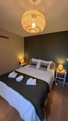 Un ou plusieurs lits dans un hébergement de l'établissement LUCIA AL MARE - chambre d'hôtes