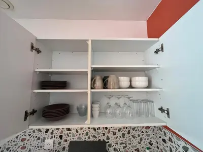 Cuisine ou kitchenette dans l'établissement La Tour Saint-Nicolas