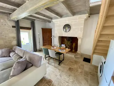 Coin salon dans l'établissement Gîte la Chauvinière 1