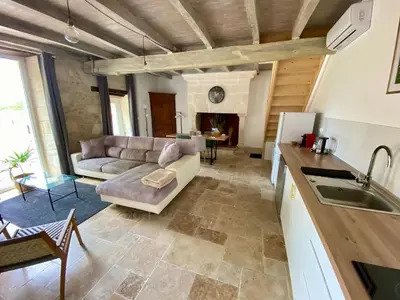 Coin salon dans l'établissement Gîte la Chauvinière 1