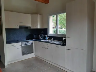 Cuisine ou kitchenette dans l'établissement Villa in Les Forges with Golf and Pool
