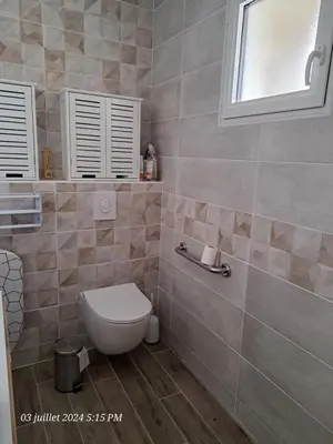 Salle de bains dans l'établissement La Métairie au milieu des vignes