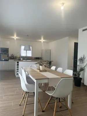 Cuisine ou kitchenette dans l'établissement Pavillon 