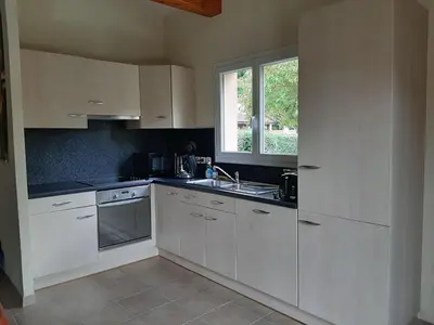 Cuisine ou kitchenette dans l'établissement Villa in Les Forges with Golf & Pool Access