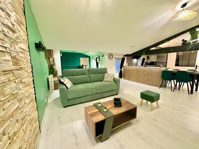 Coin salon dans l'établissement l'Atypique Jungle - Hyper Centre - Refait à neuf