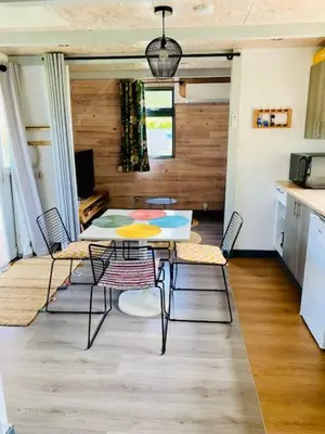 Cuisine ou kitchenette dans l'établissement Chalet atypique au calme avec emplacement idéal