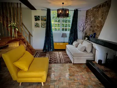 Coin salon dans l'établissement Gîte Duplex Vallée de la Vienne