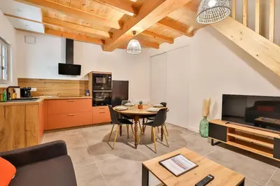 Cuisine ou kitchenette dans l'établissement Le Cognaçais #Clim #1 à 4 pers