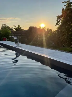 Piscine de l'établissement Au calme dans le marais avec piscine ou située à proximité