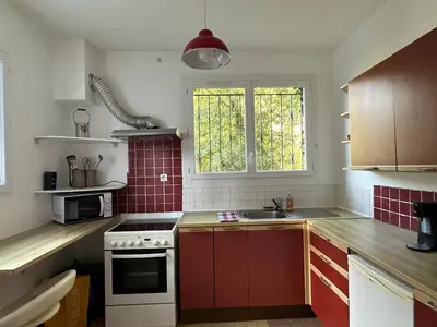 Cuisine ou kitchenette dans l'établissement Nickis house