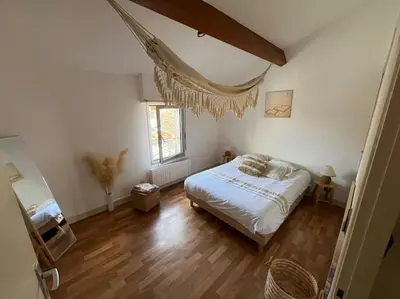 Un ou plusieurs lits dans un hébergement de l'établissement Superbe appartement cosy