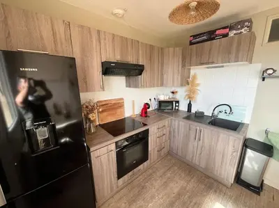 Cuisine ou kitchenette dans l'établissement Superbe appartement cosy