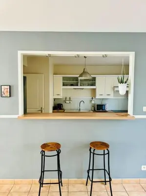 Cuisine ou kitchenette dans l'établissement Le Bon Compromis