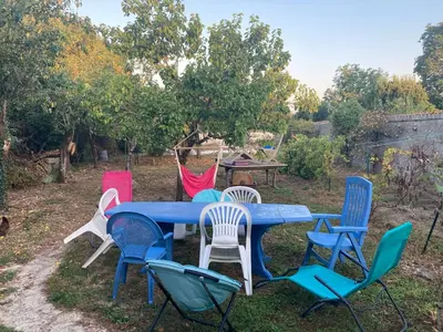 Jardin de l'établissement Chambre chez l'habitant, Au moulin du Bonheur