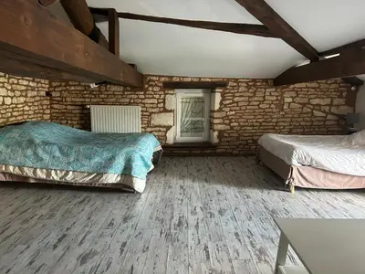 Un ou plusieurs lits dans un hébergement de l'établissement Chambre chez l'habitant, Au moulin du Bonheur