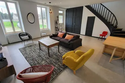 Coin salon dans l'établissement La Villa Ausone