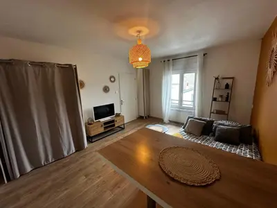 Télévision ou salle de divertissement dans l'établissement Le Petit phucket - centre ville - wifi
