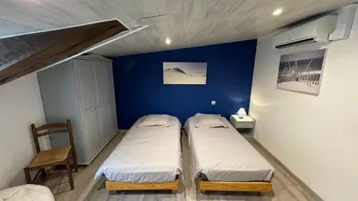 Un ou plusieurs lits dans un hébergement de l'établissement Chambres d'hôtes Les Rozières
