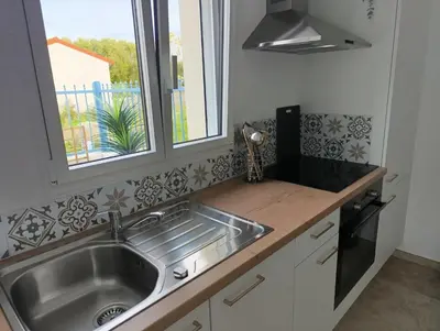 Cuisine ou kitchenette dans l'établissement Studio des Haras