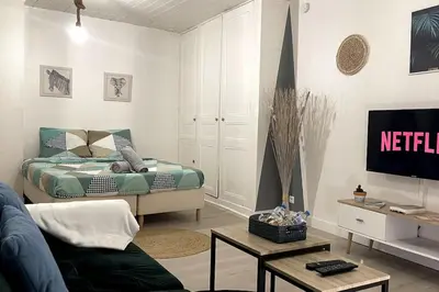 Un ou plusieurs lits dans un hébergement de l'établissement La Petite Fleur - Centre ville