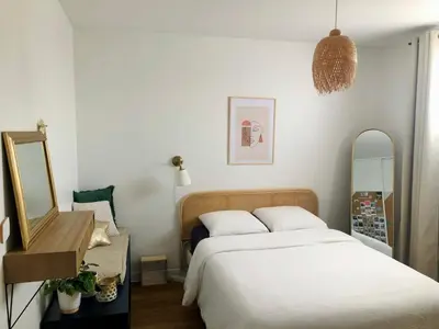 Plan de l'établissement Espace deux chambres et sanitaires
