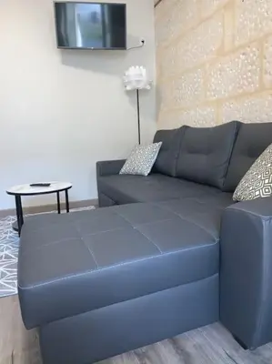 Coin salon dans l'établissement Le cocon T2 duplex 24 m2