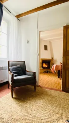 Un ou plusieurs lits dans un hébergement de l'établissement Gites Rue Du Chateau