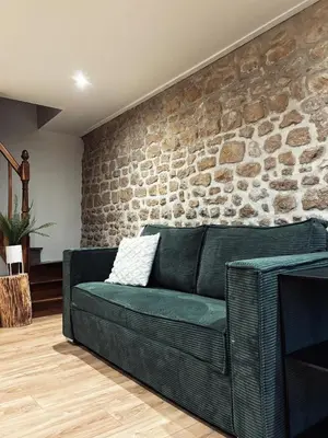 Coin salon dans l'établissement Maison au cœur de Chauvigny