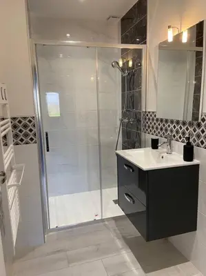 Salle de bains dans l'établissement Sylo-v