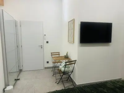 Télévision ou salle de divertissement dans l'établissement Chambre confort